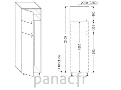 Colonne électromenager de cuisine KL-60/2100 03L