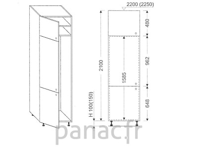 Colonne électromenager de cuisine KL-60/2100 04L