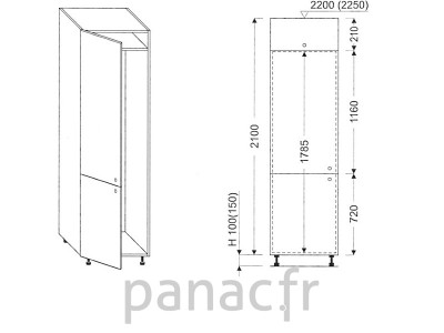 Colonne électromenager de cuisine KL-60/2100 00L