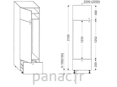 Colonne électromenager de cuisine KL-60/2100 B1 L