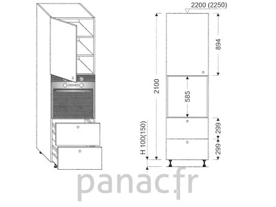 Colonne électromenager de cuisine KP-60/2100 S2 L