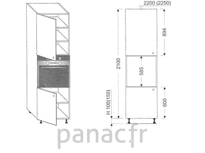 Colonne électromenager de cuisine KP-60/2100 S L