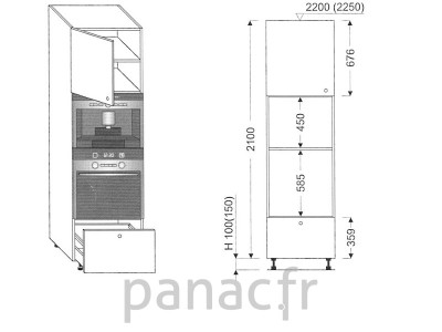 Colonne électromenager de cuisine KPE-60/2100 B1 L