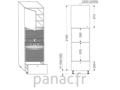 Colonne électromenager de cuisine KPM-60/2100 A1 L