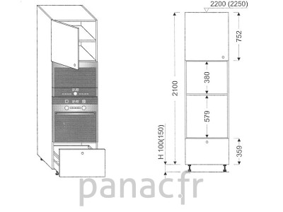 Colonne électromenager de cuisine KPM-60/2100 B1 L