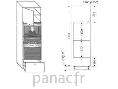 Colonne électromenager de cuisine KPSE-60/2100 A1 L