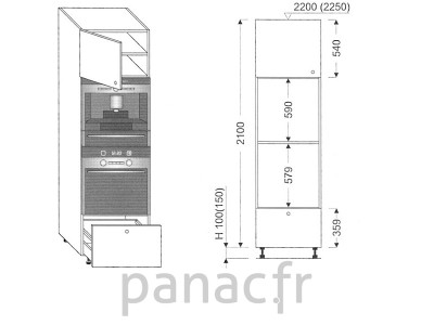 Colonne électromenager de cuisine KPSE-60/2100 B1 L