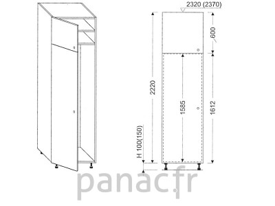 Colonne électromenager de cuisine KL-60/2220 01L