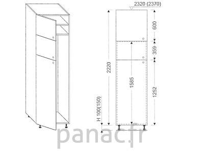 Colonne électromenager de cuisine KL-60/2220 03L