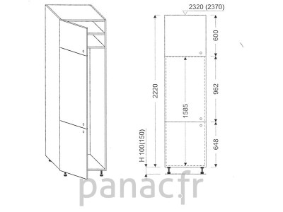 Colonne électromenager de cuisine KL-60/2220 04L