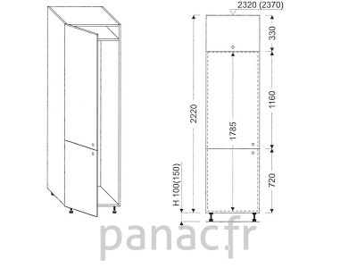 Colonne électromenager de cuisine KL-60/2220 00L