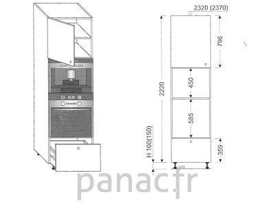 Colonne électromenager de cuisine KPE-60/2220 B1 L