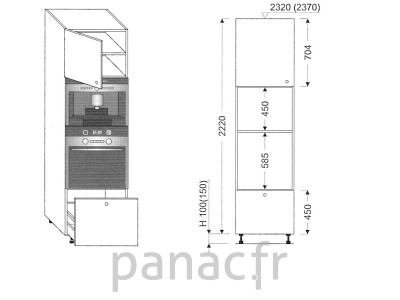 Colonne électromenager de cuisine KPE-60/2220 C1 L