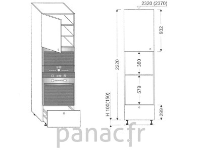 Colonne électromenager de cuisine KPM-60/2220 A1 L