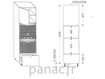 Colonne électromenager de cuisine KPM-60/2220 B1 L