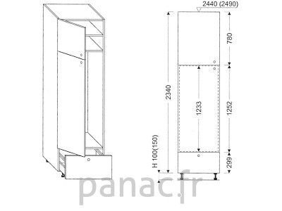 Colonne électromenager de cuisine KL-60/2340 A1 L