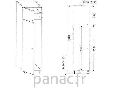 Colonne électromenager de cuisine KL-60/2340 01L