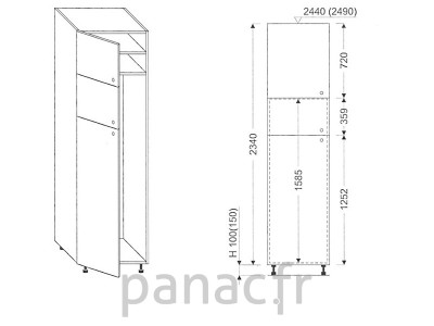 Colonne électromenager de cuisine KL-60/2340 03L