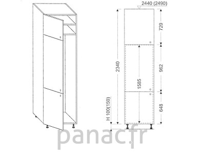 Colonne électromenager de cuisine KL-60/2340 04L