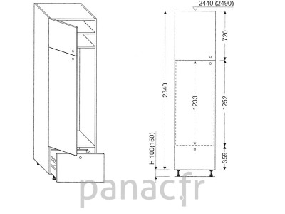 Colonne électromenager de cuisine KL-60/2340 B1 L