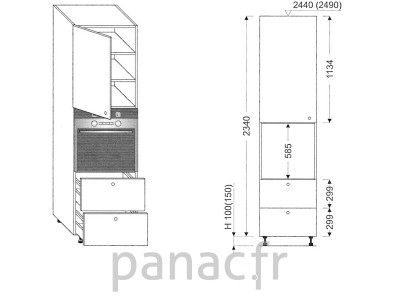 Colonne électromenager de cuisine KP-60/2340 S2 L