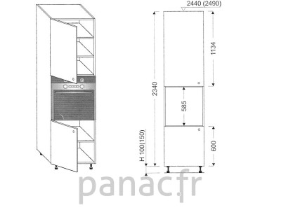 Colonne électromenager de cuisine KP-60/2340 S L