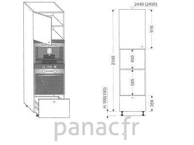 Colonne électromenager de cuisine KPE-60/2340 B1 L