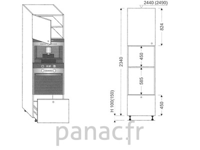 Colonne électromenager de cuisine KPE-60/2340 C1 L