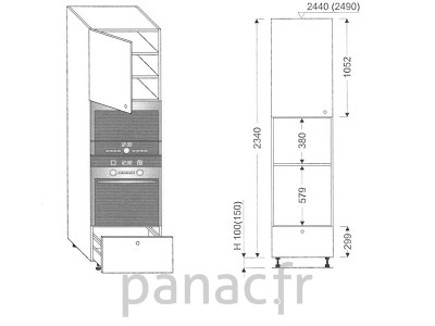 Colonne électromenager de cuisine KPM-60/2340 A1 L