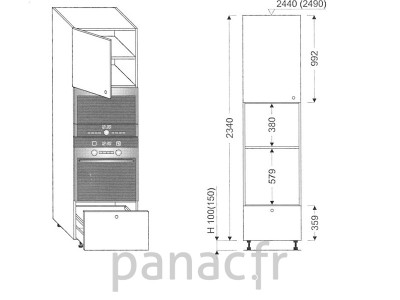 Colonne électromenager de cuisine KPM-60/2340 B1 L