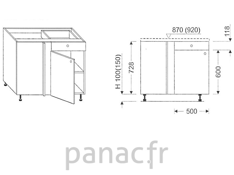 Meuble bas de cuisine sur mesure