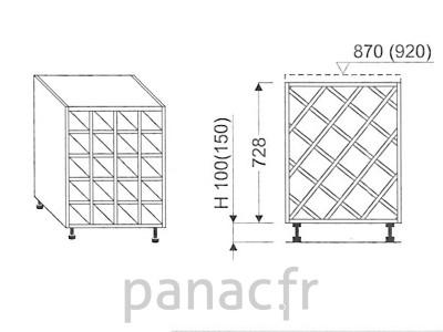 Meuble bas de cuisine D-60 K2