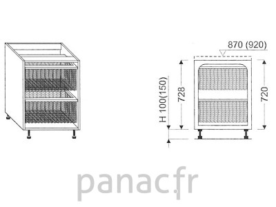 Meuble bas de cuisine D-60 KW