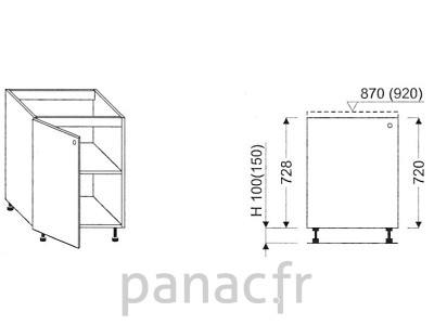 Meuble bas de cuisine D-60 DL