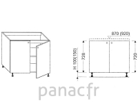Meuble bas de cuisine D-80 D
