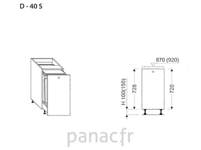 Meuble bas avec poubelles D-40 S