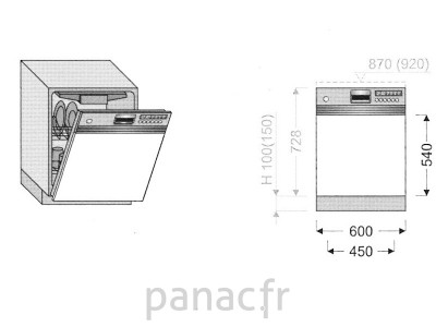 Façade lave vaisselle DR-45/540 N