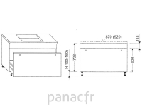 Meuble sous plaque de cuisson OC-80 STM 1
