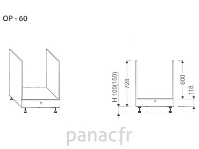 Meuble d'angle support four OP-60