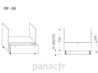 Meuble d'angle support four OP-90