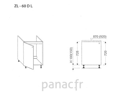 Meuble sous-évier ZL-60 DL