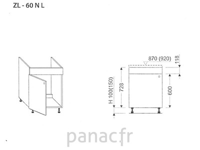 Meuble sous-évier ZL-60 NL