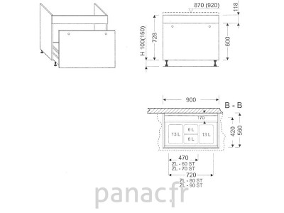 Meuble sous-évier ZL-60 STM 1