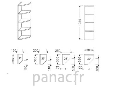 Meuble haut de cuisine G-150/1084 P