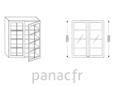 Meuble haut de cuisine G-80/1084 F