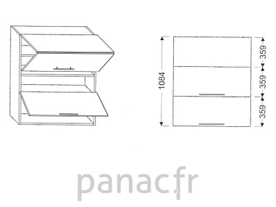 Meuble haut de cuisine G-80/1084 LGG