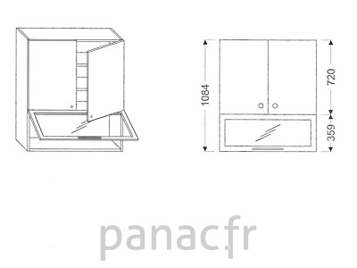 Meuble haut de cuisine G-90/1084 NFG