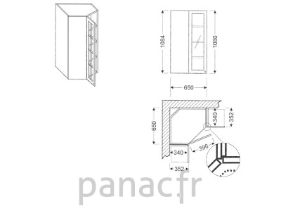 Meuble haut de cuisine GN-40/1084 FL