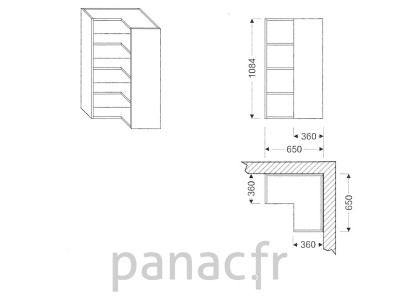 Meuble haut de cuisine GN-650x650/1084