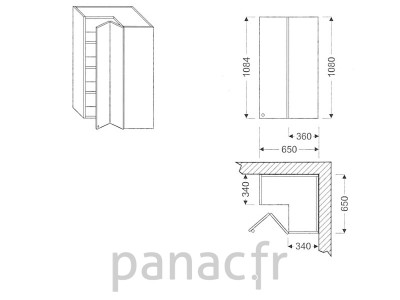 Meuble haut de cuisine GN-65x65/1084 NP